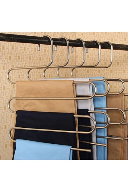 Metal Pantolon-Eşarp Askısı 5 Katlı 5 Adet Askı