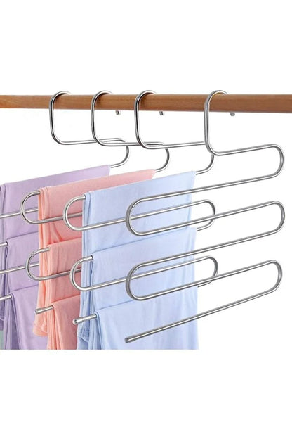 Metal Pantolon-Eşarp Askısı 5 Katlı 5 Adet Askı