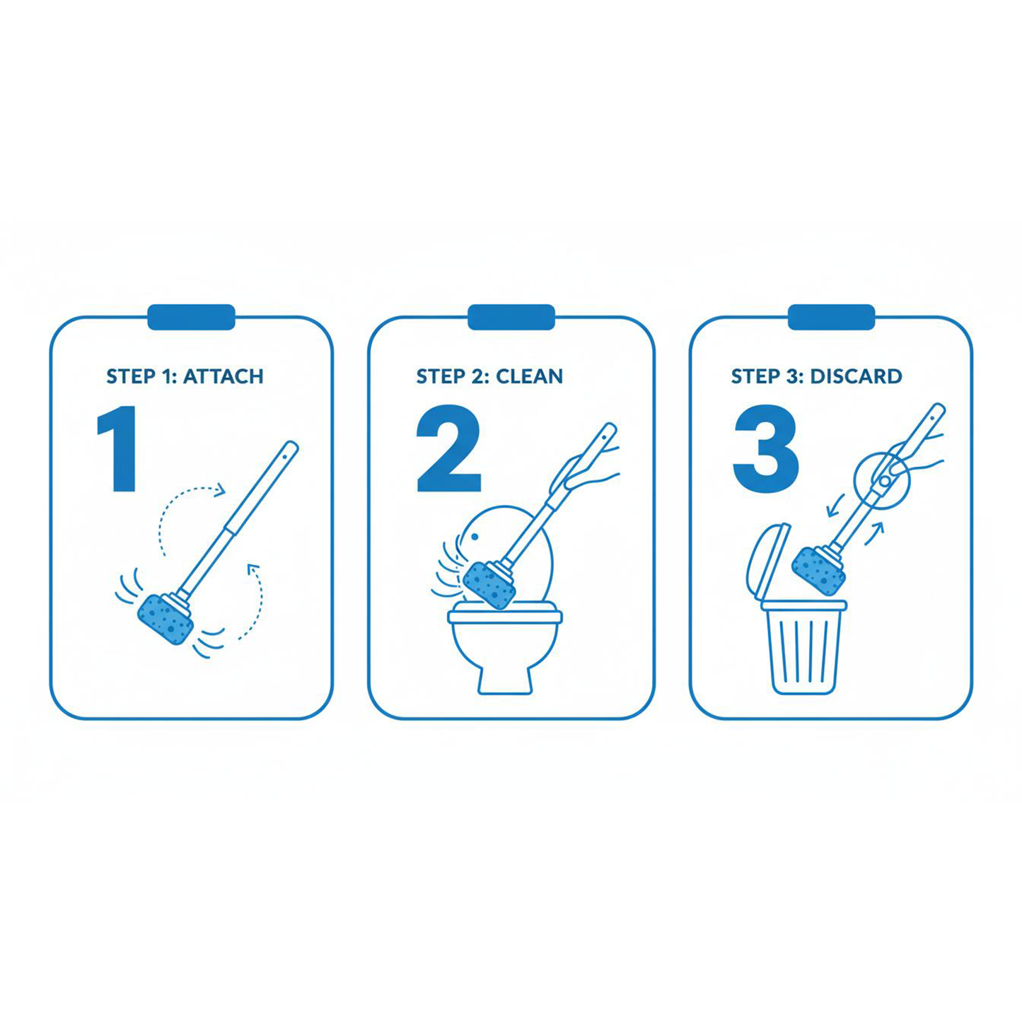 Yeni Nesil Kullan-At Tuvalet Temizleme Seti