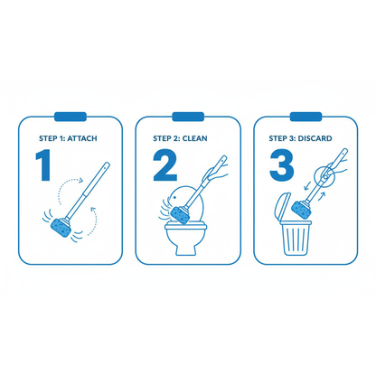 Yeni Nesil Kullan-At Tuvalet Temizleme Seti