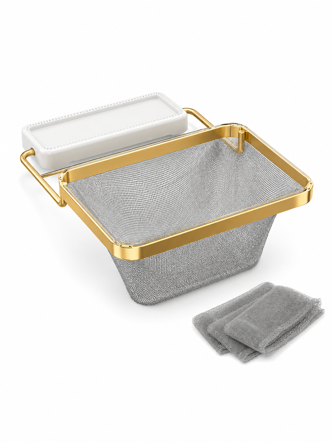 Katlanır Mutfak Lavabo Süzgeci (Sadece Yedek File – 50’li Paket 3’lü Ekonomik Boy)