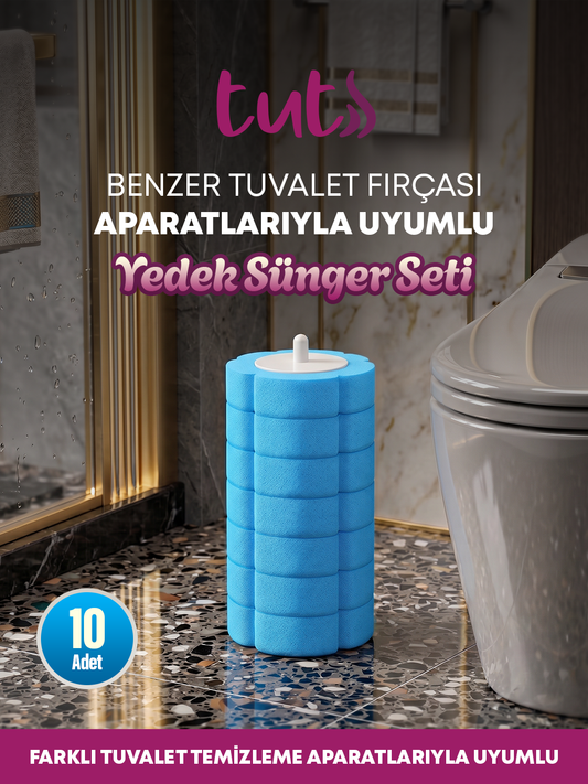 Beyaz Sabun Kokulu 10 Adet Köpüren Yedek Sünger Kullan At - (Hazne ve Aparat Dahil Değildir)
