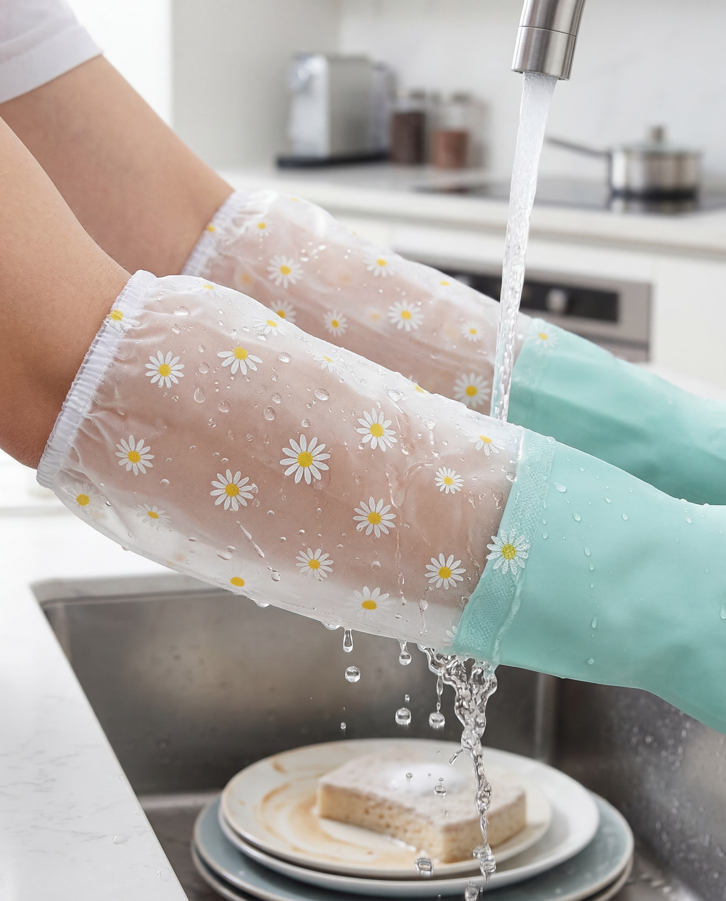 Lateks Uzun Eldiven – Ev, Bulaşık, Banyo Temizliği İçin Su Geçirmez Transparan Tasarım Eldiven